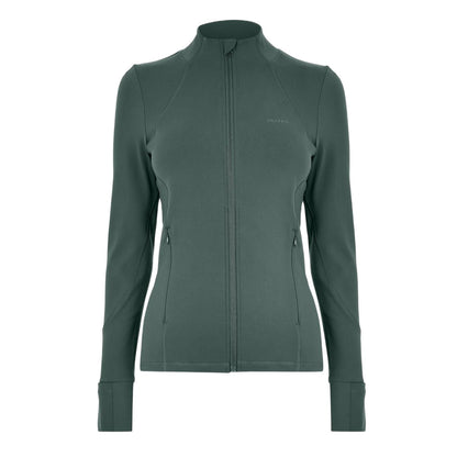 Khaki Green - Front - USA Pro Womens-Ladies Core Fitness Track Top