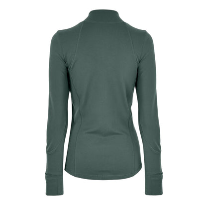 Khaki Green - Back - USA Pro Womens-Ladies Core Fitness Track Top