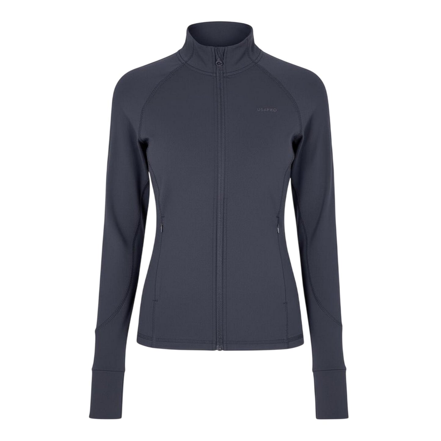 Navy - Front - USA Pro Womens-Ladies Core Fitness Track Top