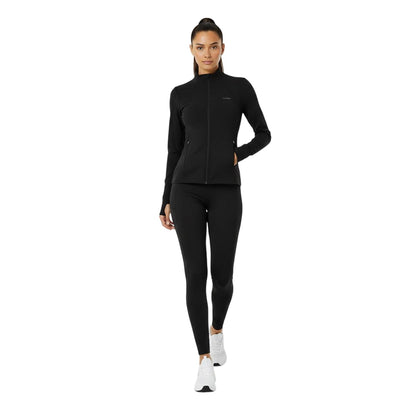 Black - Side - USA Pro Womens-Ladies Core Fitness Track Top