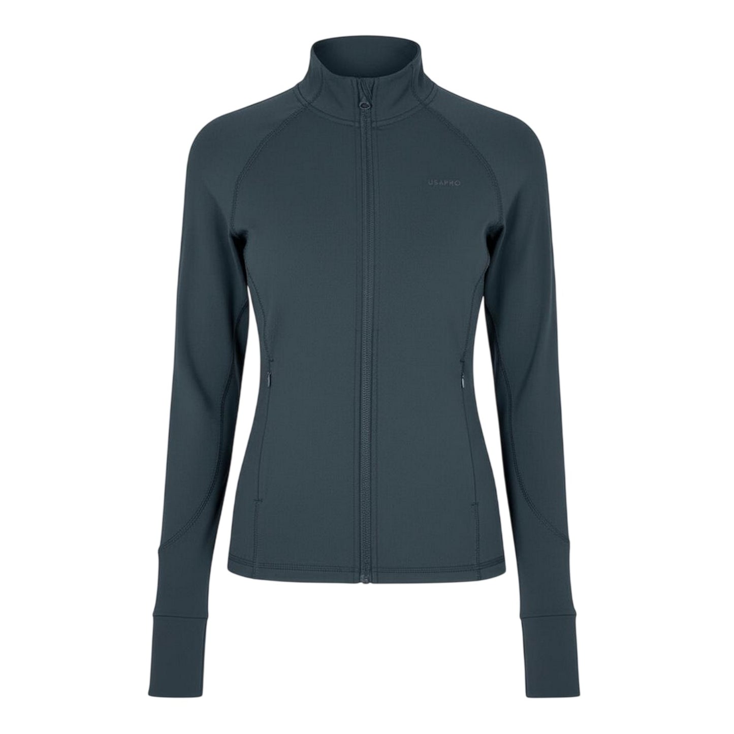 Charcoal - Front - USA Pro Womens-Ladies Core Fitness Track Top