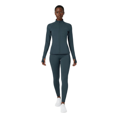Charcoal - Side - USA Pro Womens-Ladies Core Fitness Track Top