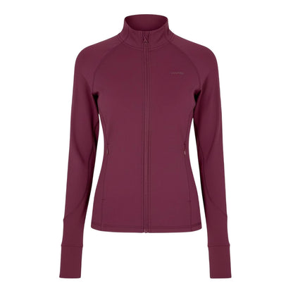 Dark Cherry - Front - USA Pro Womens-Ladies Core Fitness Track Top