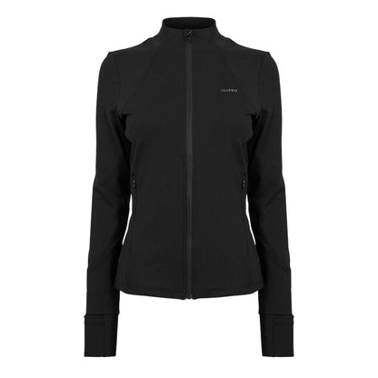 Black - Front - USA Pro Womens-Ladies Core Fitness Track Top