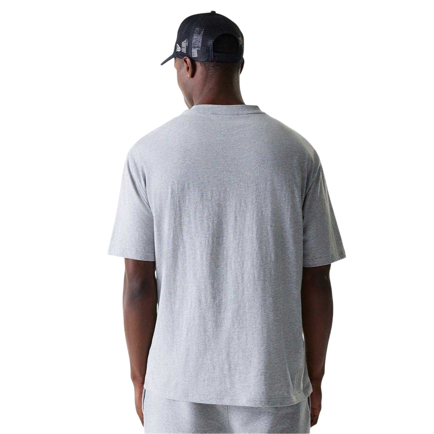 Grey Melange - Back - New York Yankees Womens-Ladies Embroidered Logo T-Shirt