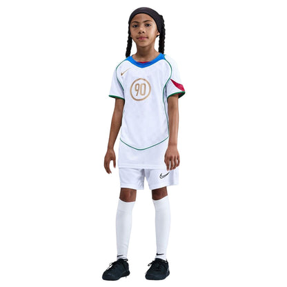 White-Blue - Front - Nike Childrens-Kids Total 90 Energy Checkered T-Shirt