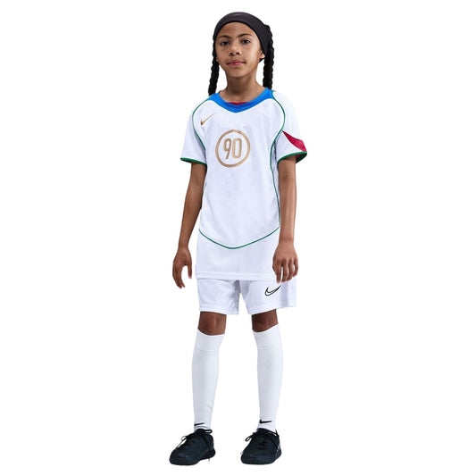 White-Blue - Front - Nike Childrens-Kids Total 90 Energy Checkered T-Shirt