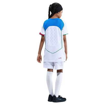 White-Blue - Back - Nike Childrens-Kids Total 90 Energy Checkered T-Shirt