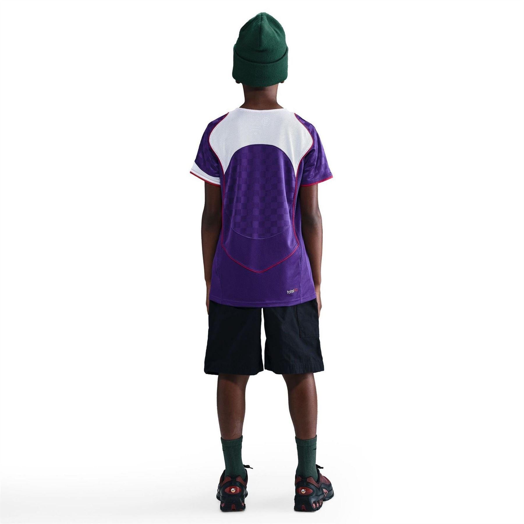 Court Purple - Lifestyle - Nike Childrens-Kids Total 90 Energy Checkered T-Shirt