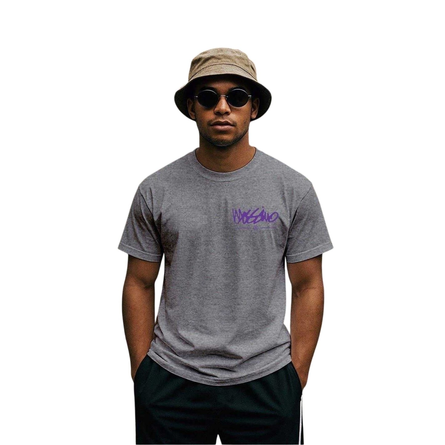 Grey Marl - Side - Signature Mens Signature Crew Neck T-Shirt