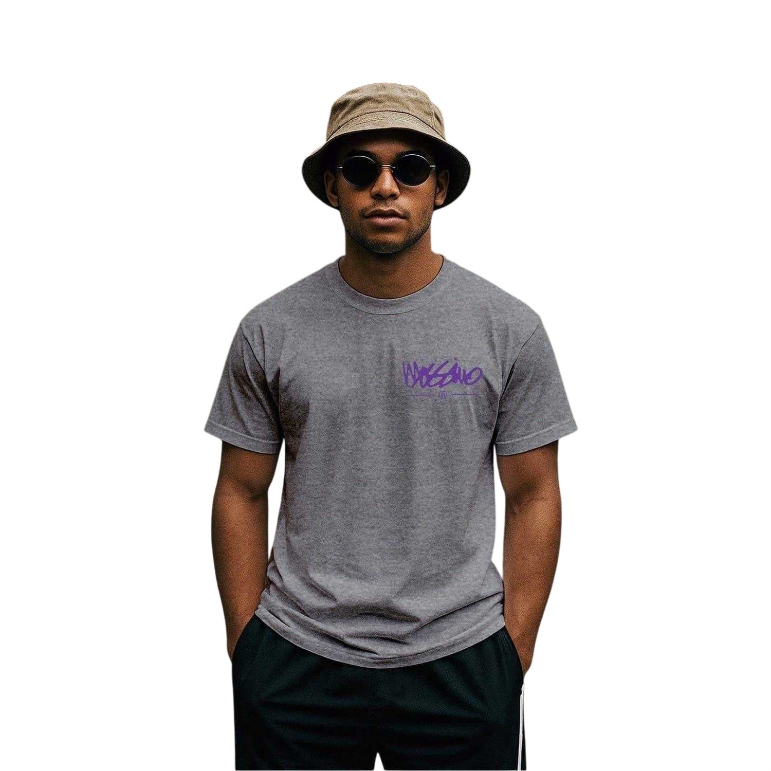 Grey Marl - Side - Signature Mens Signature Crew Neck T-Shirt