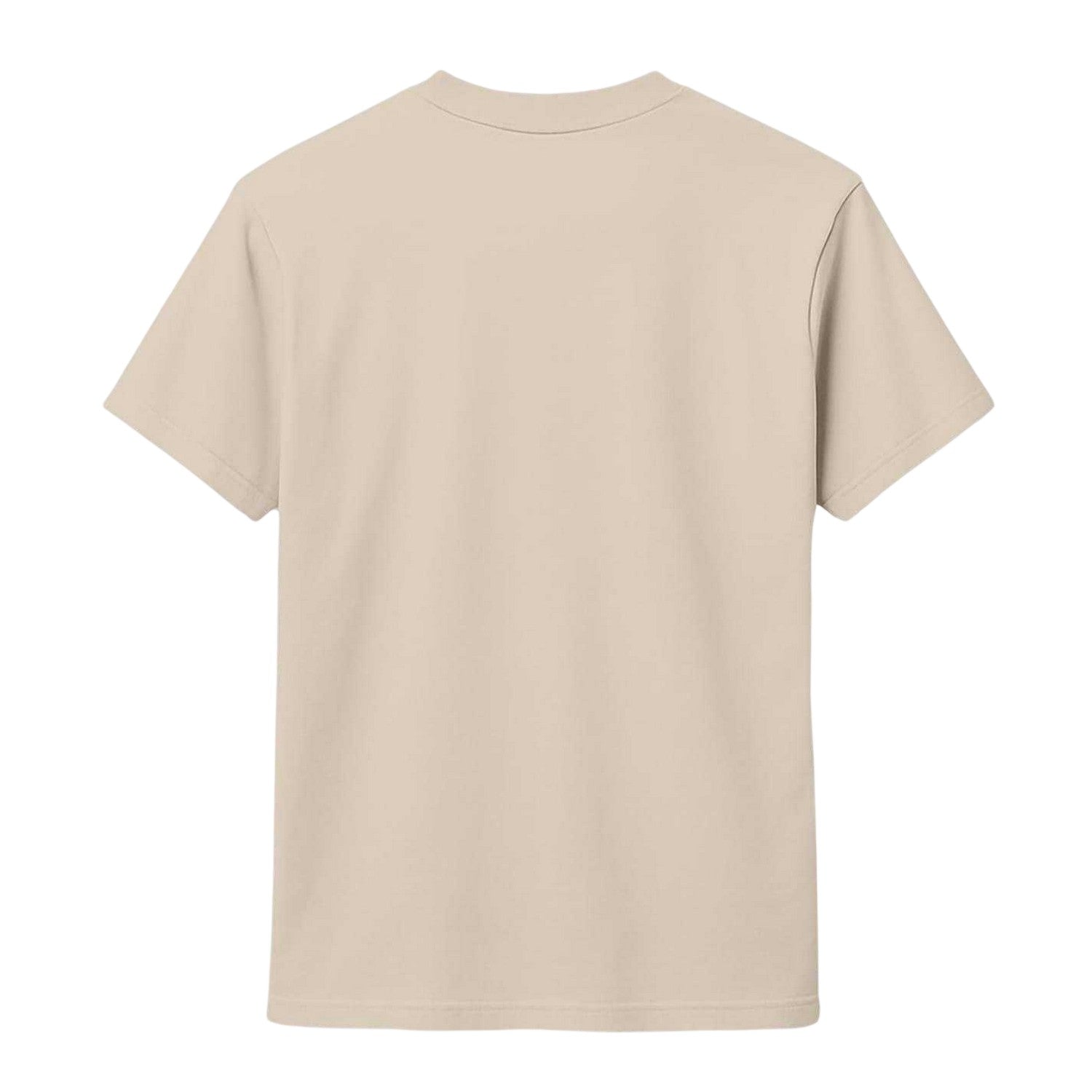 Natural - Back - Republic of California Mens Cali Crew Neck T-Shirt