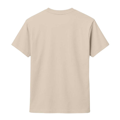 Natural - Back - Republic of California Mens Cali Crew Neck T-Shirt