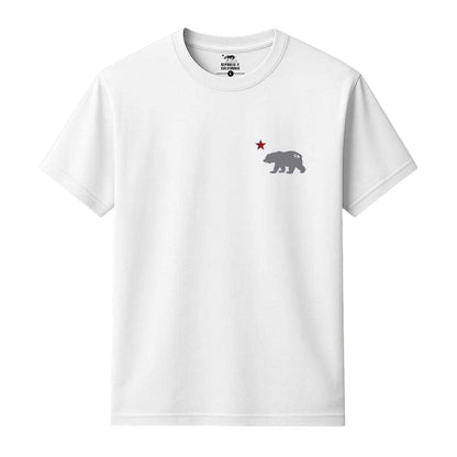 White - Front - Republic of California Mens Cali Crew Neck T-Shirt