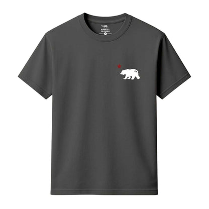Charcoal - Front - Republic of California Mens Cali Crew Neck T-Shirt