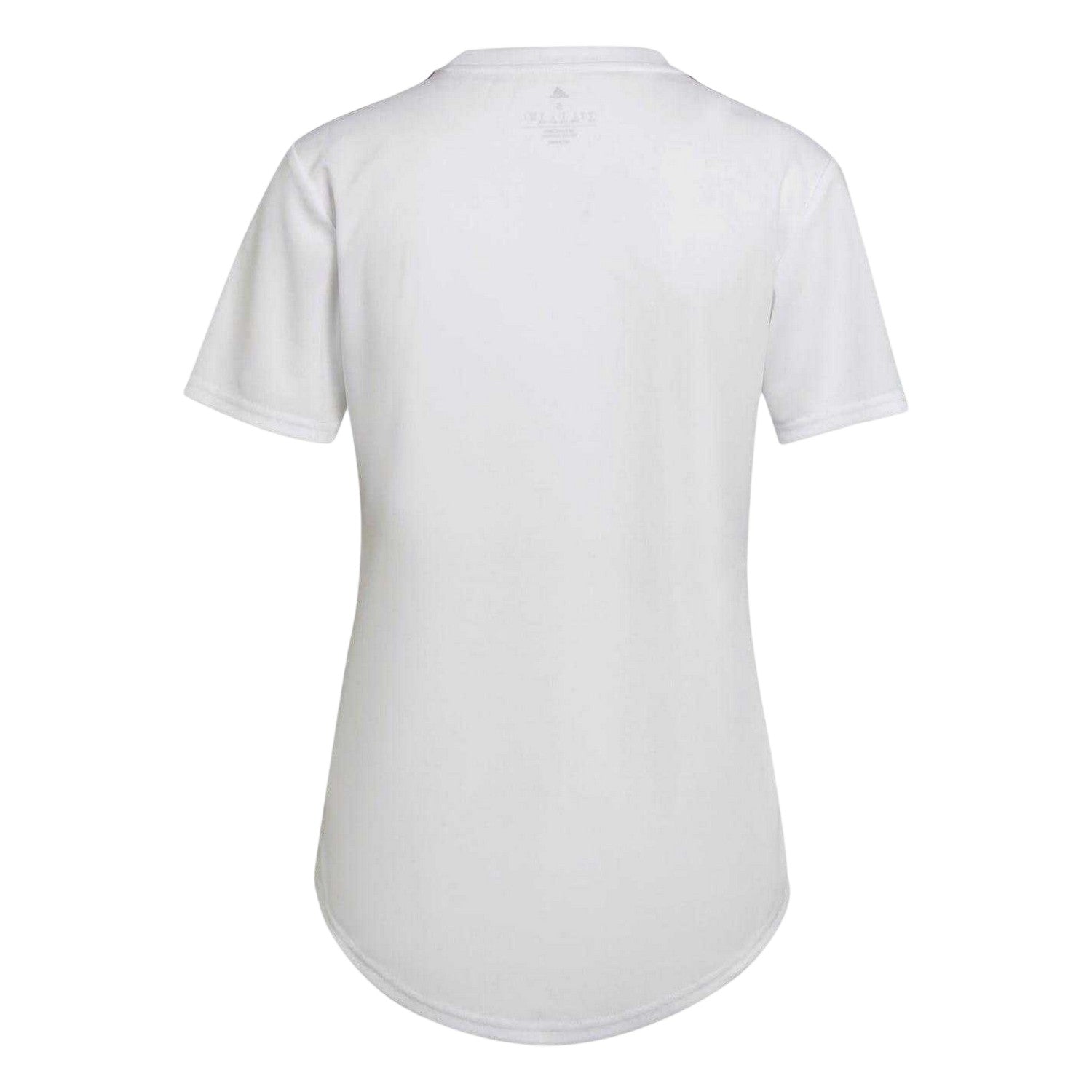 White - Back - Adidas Womens-Ladies Olympique Lyonnais T-Shirt