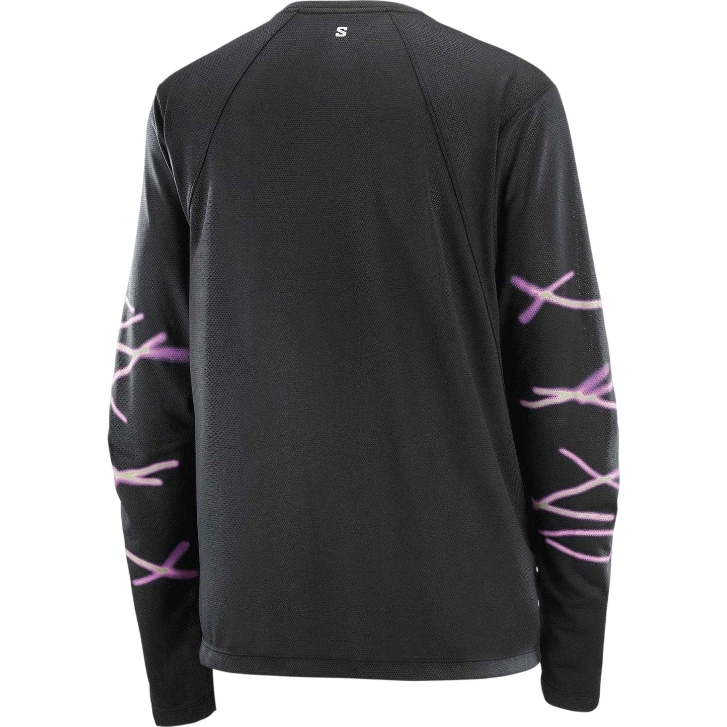 Black - Back - Salomon Womens-Ladies Core Graphic Long-Sleeved Running T-Shirt