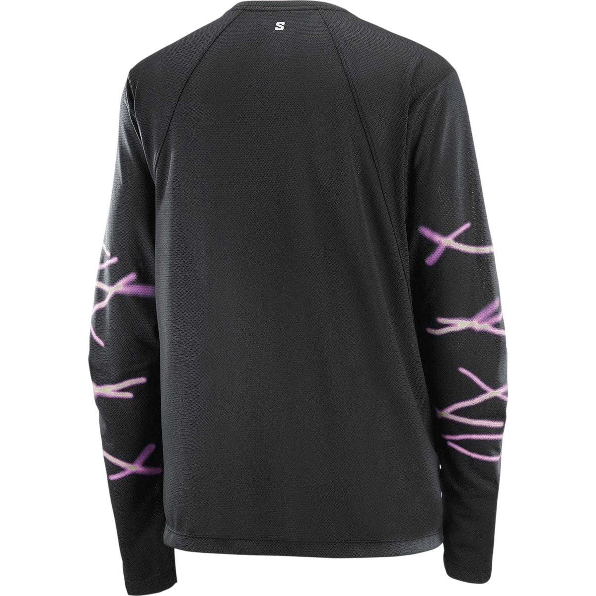 Black - Back - Salomon Womens-Ladies Core Graphic Long-Sleeved Running T-Shirt