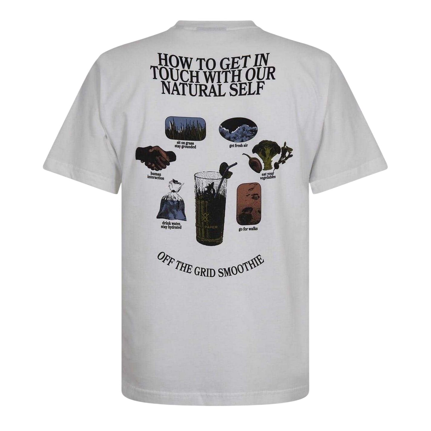 White - Back - Daily Paper Mens Smoothie Back Print T-Shirt