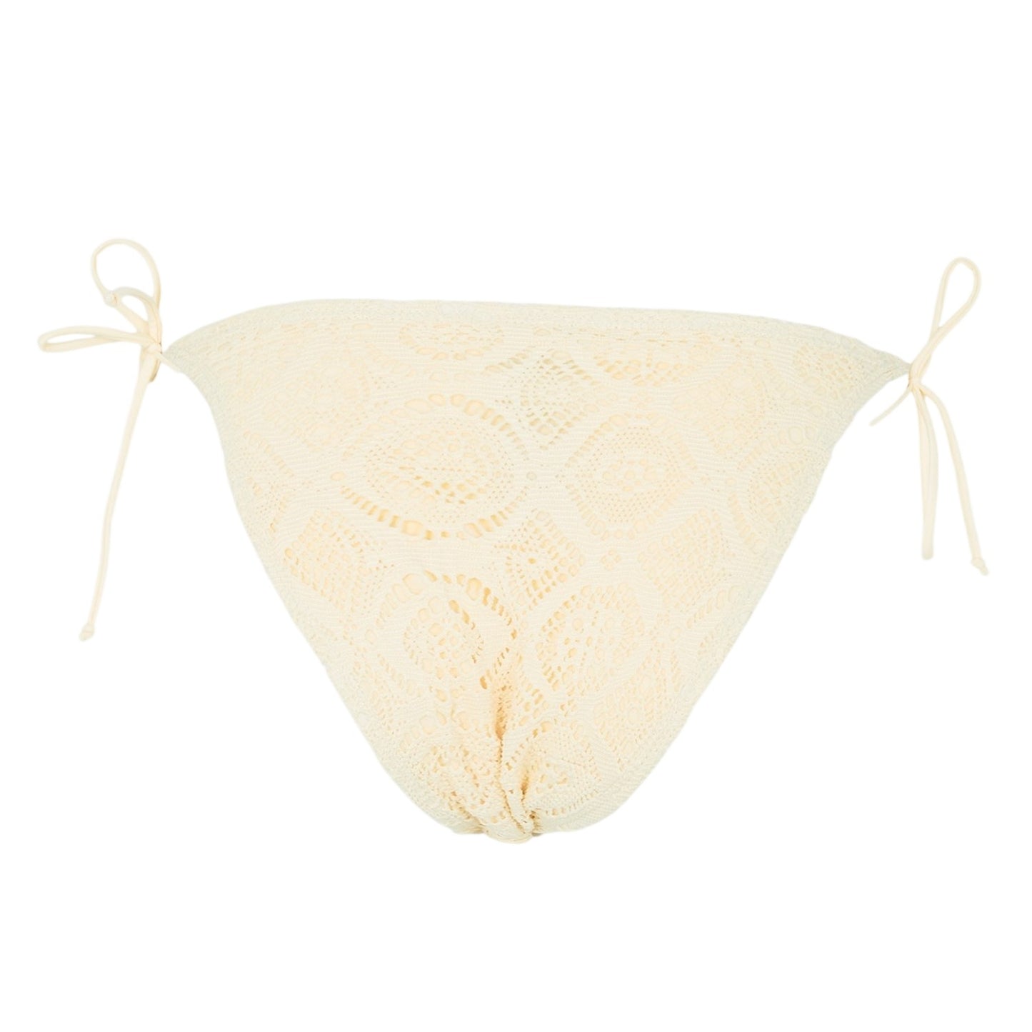 Yellow - Back - Brave Soul Womens-Ladies Crochet Bikini Bottoms