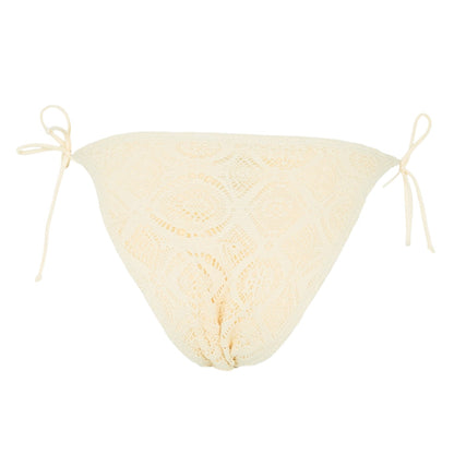 Yellow - Back - Brave Soul Womens-Ladies Crochet Bikini Bottoms