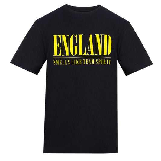 Black-Yellow - Front - AWD Mens World Cup England T-Shirt