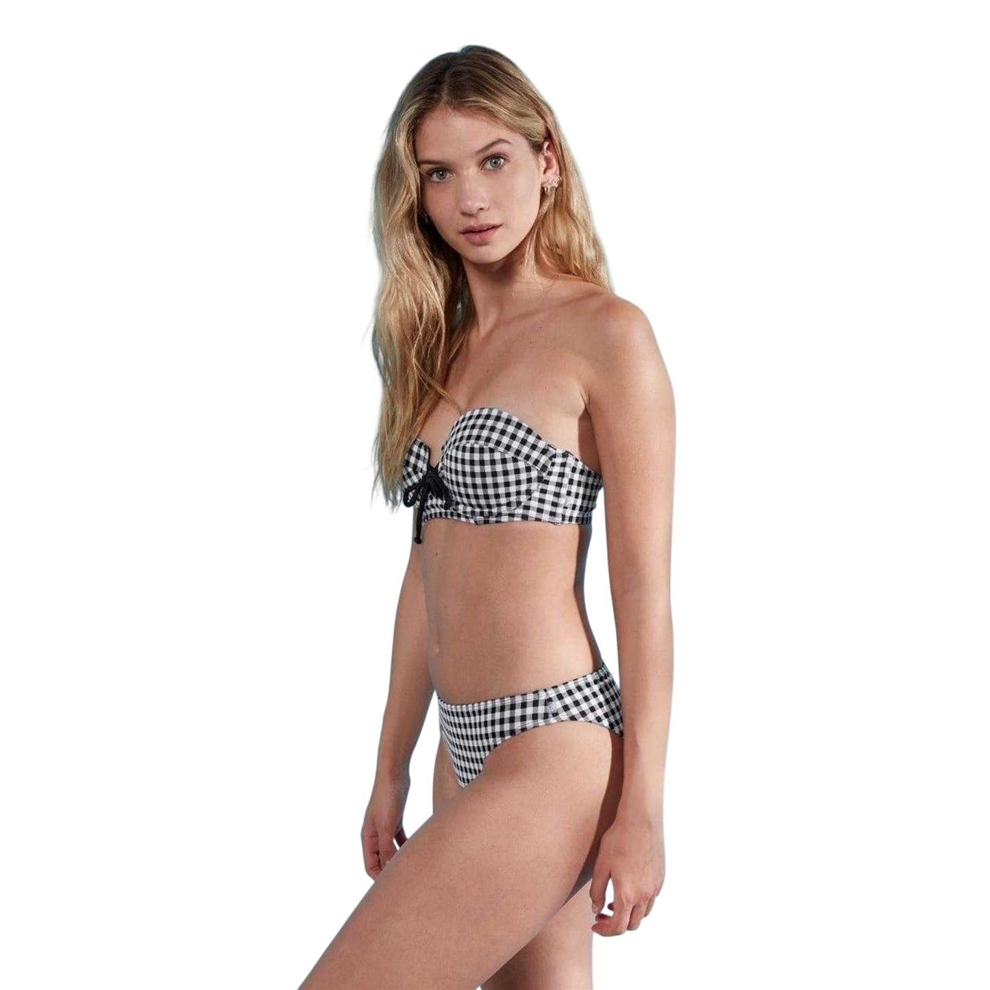 Black-White - Lifestyle - Jack Wills Womens-Ladies Canterton Classic Checked Bikini Bottoms