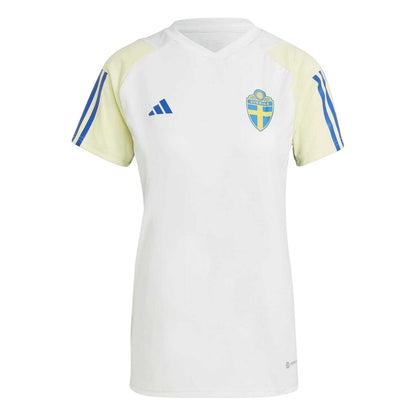 Off White - Front - Adidas Womens-Ladies Sweden FA Jersey