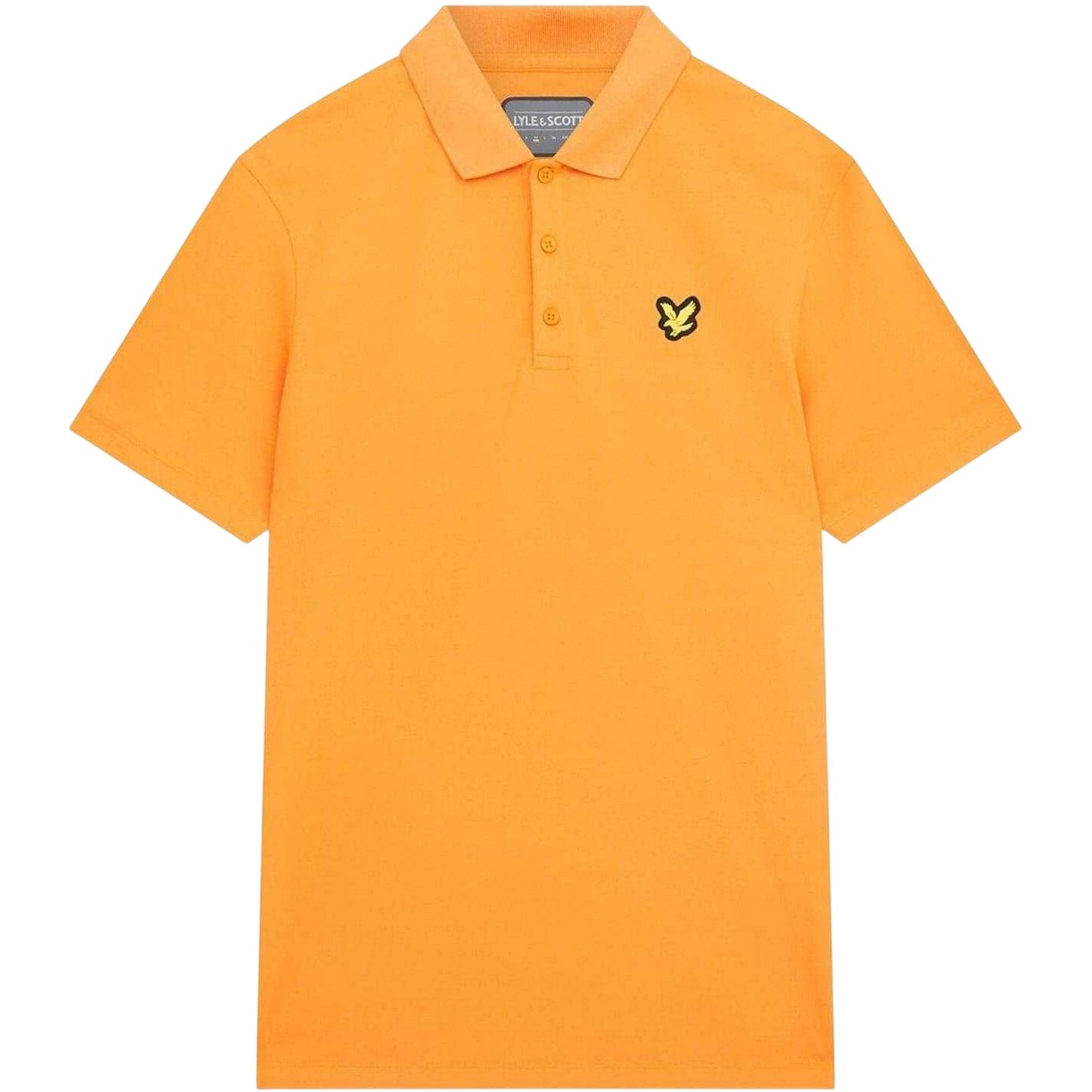 Orange - Front - Lyle & Scott Mens Tech Logo Athletic Polo Shirt