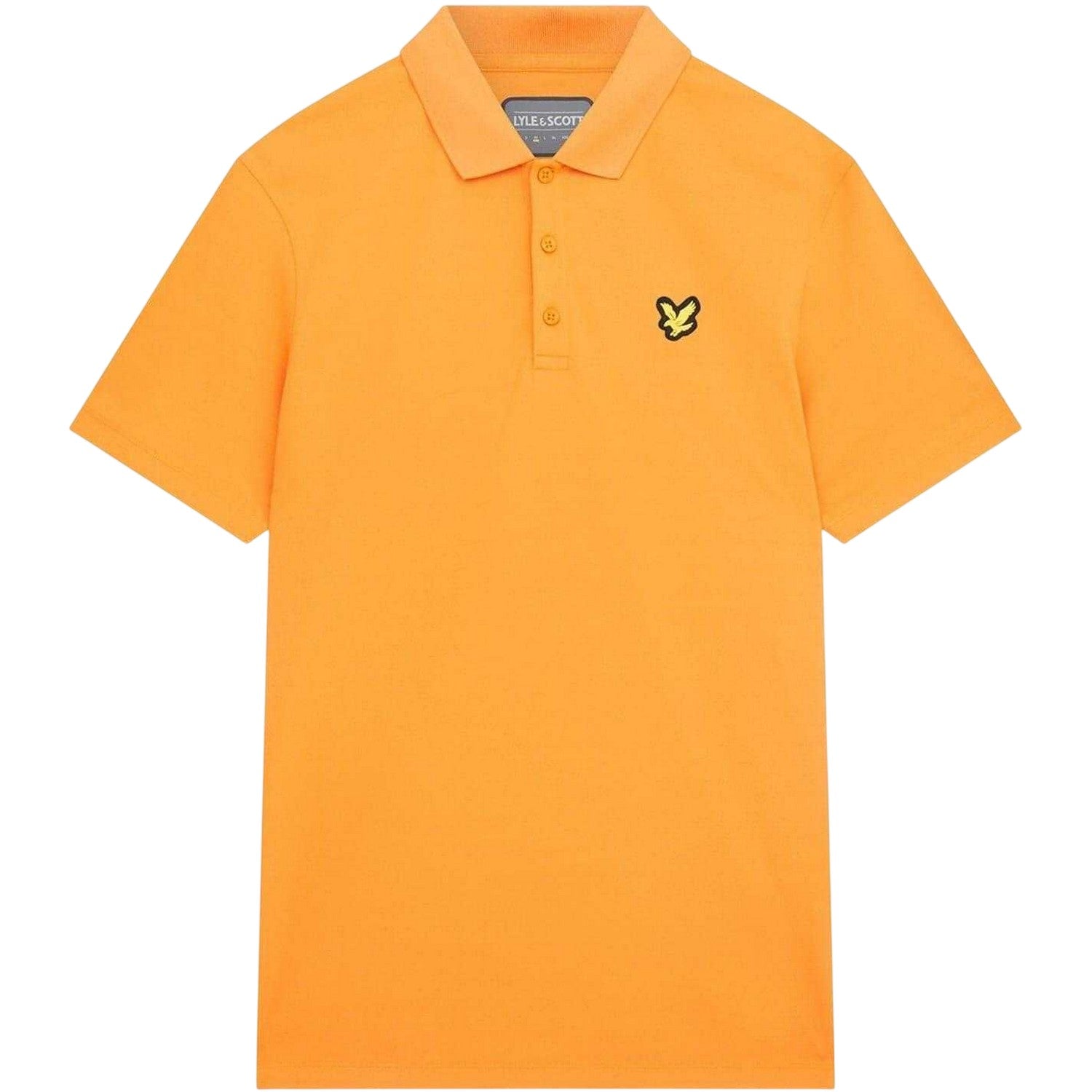 Orange - Front - Lyle & Scott Mens Tech Logo Athletic Polo Shirt