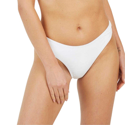 White - Front - Brave Soul Womens-Ladies Mid Rise Bikini Bottoms