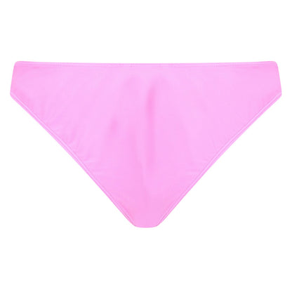 Bright Pink - Back - Brave Soul Womens-Ladies Mid Rise Bikini Bottoms