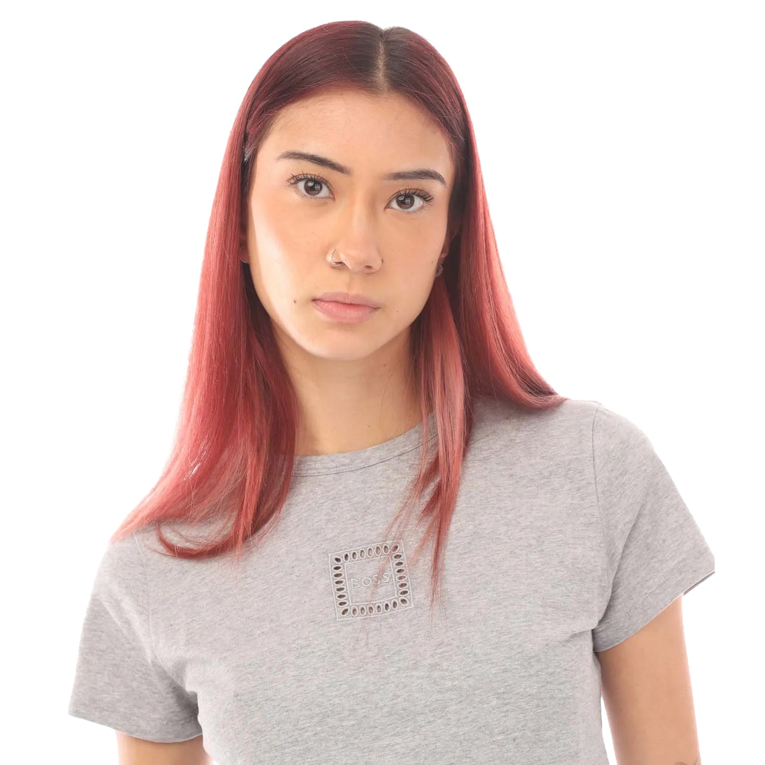 Silver - Side - Boss Womens-Ladies Eventsa4 Regular T-Shirt
