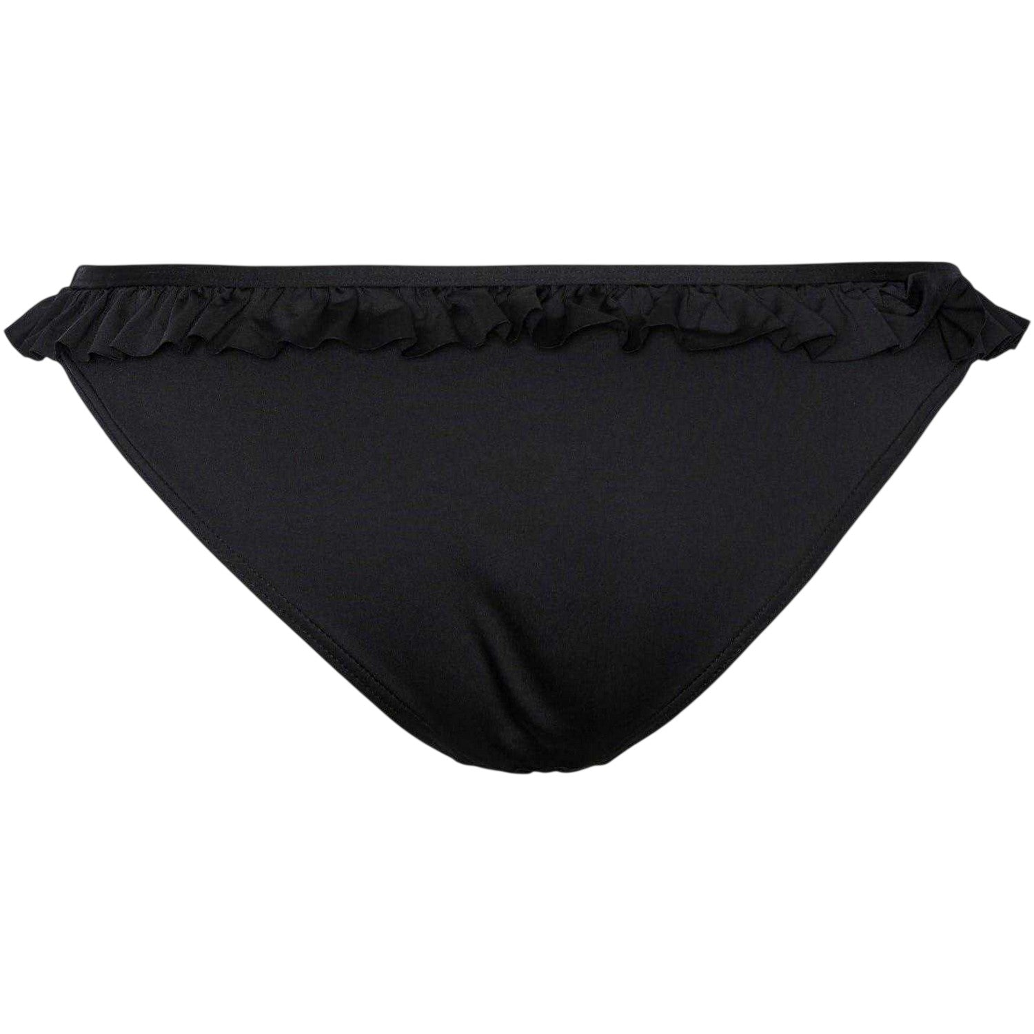 Black - Back - Pieces Womens-Ladies Frilled Bikini Bottoms