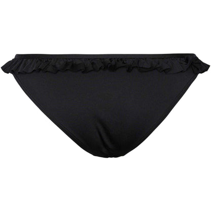 Black - Back - Pieces Womens-Ladies Frilled Bikini Bottoms