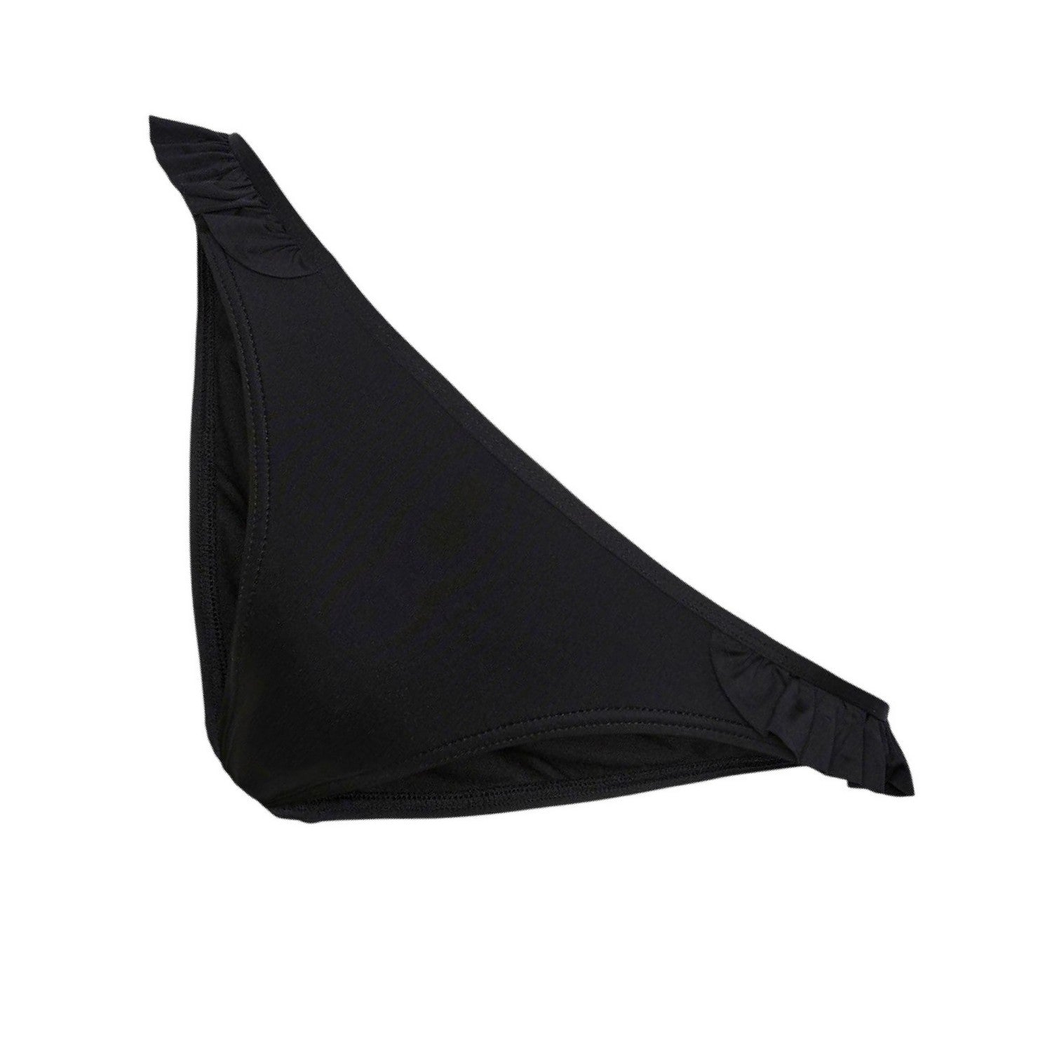 Black - Side - Pieces Womens-Ladies Frilled Bikini Bottoms