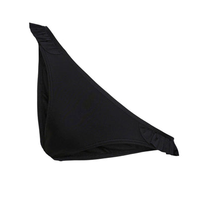 Black - Side - Pieces Womens-Ladies Frilled Bikini Bottoms