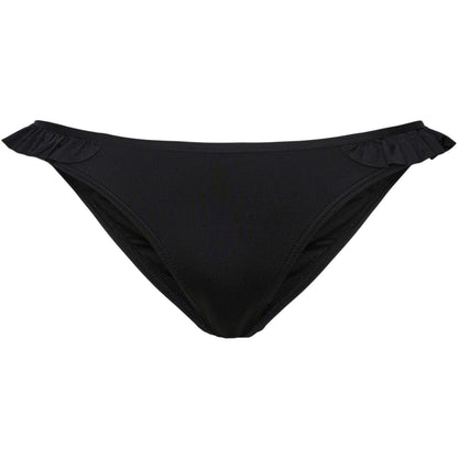 Black - Front - Pieces Womens-Ladies Frilled Bikini Bottoms