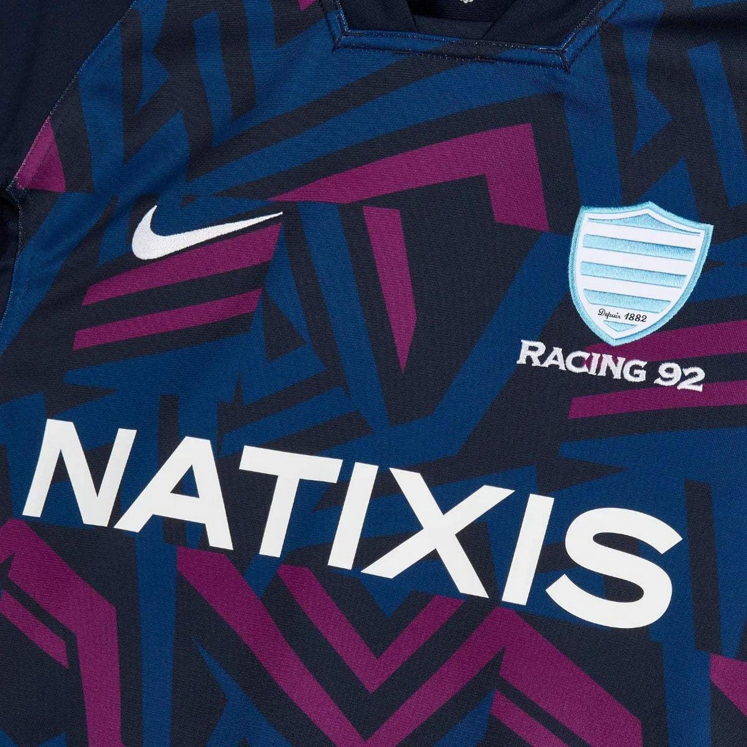 Blue-Purple - Side - Nike Mens Stadium Racing 92 Rugby Away Jersey