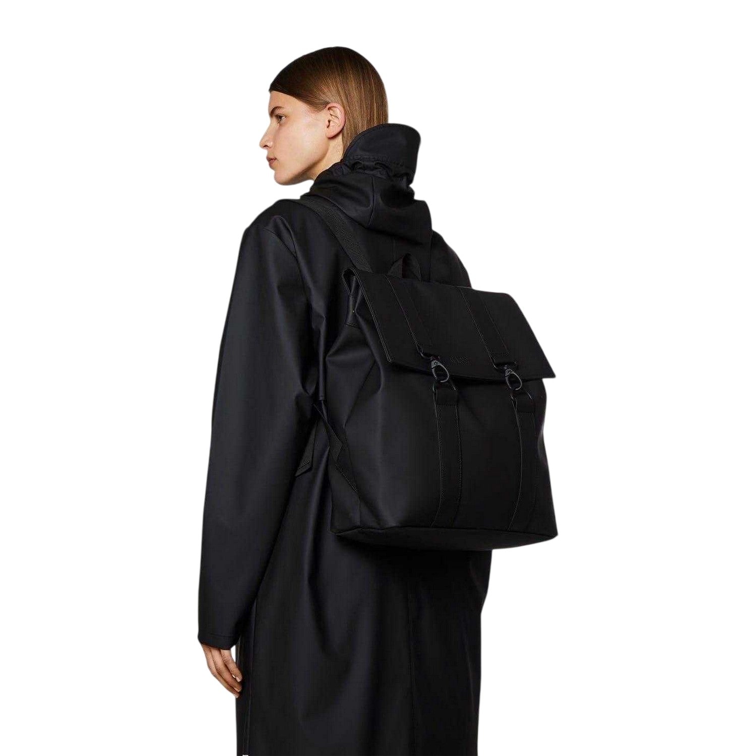 Black - Side - Rains Commuter Backpack