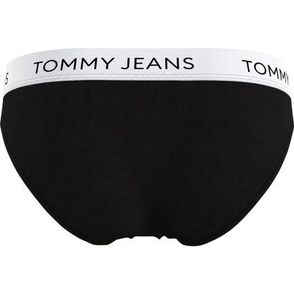 Black - Back - Tommy Jeans Womens-Ladies Logo Bikini Bottoms