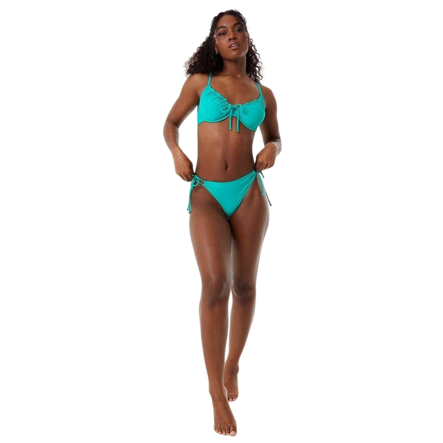 Emerald - Lifestyle - Jack Wills Womens-Ladies Loop Side Tie Bikini Bottoms