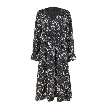 Black - Front - Mela London Womens-Ladies Butterfly V Neck Midi Dress