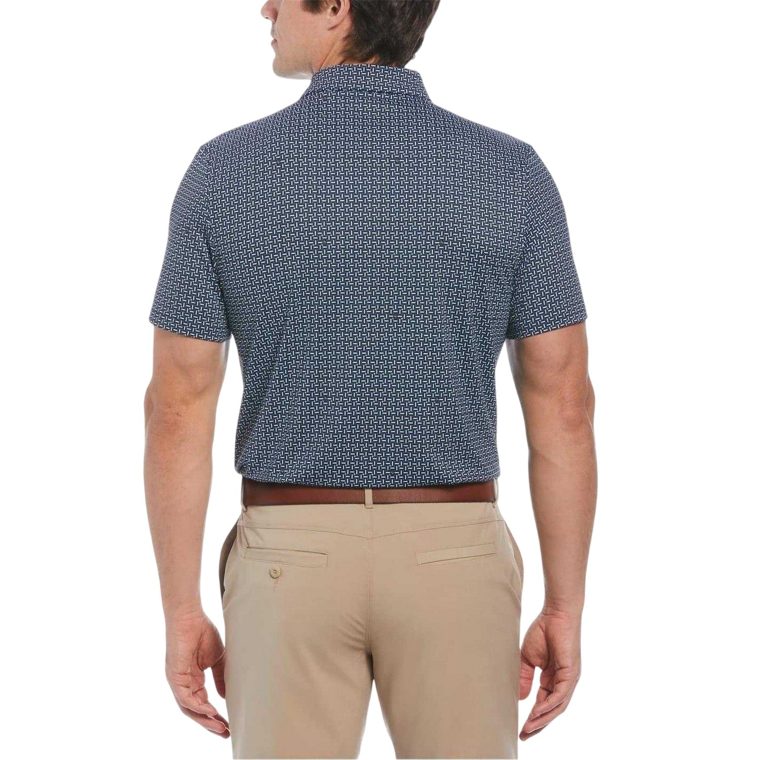 Caviar - Back - Original Penguin Mens Geometric Golf Polo Shirt