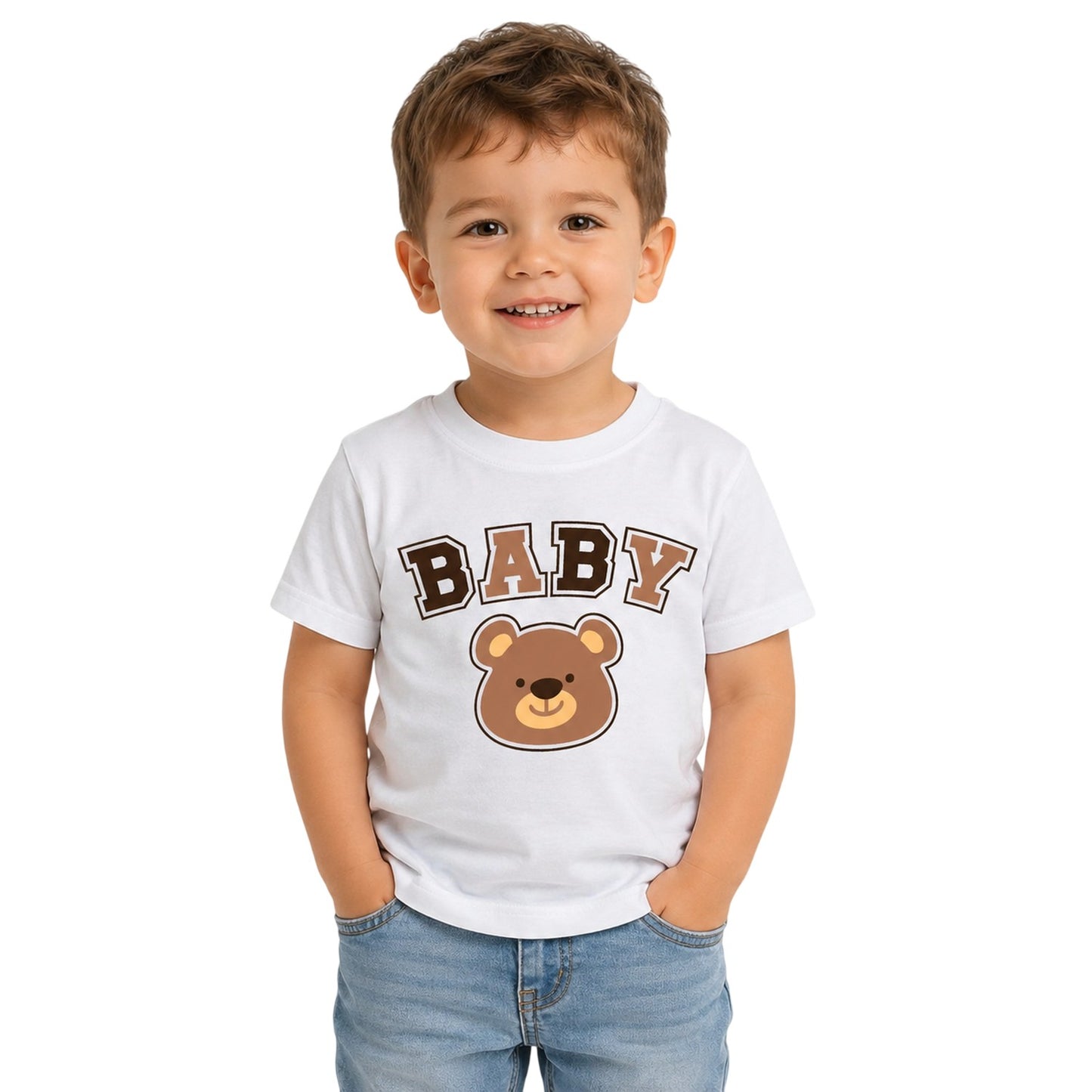 White - Back - Linea Childrens-Kids Teddy Bear Mothers Day Pyjama Set