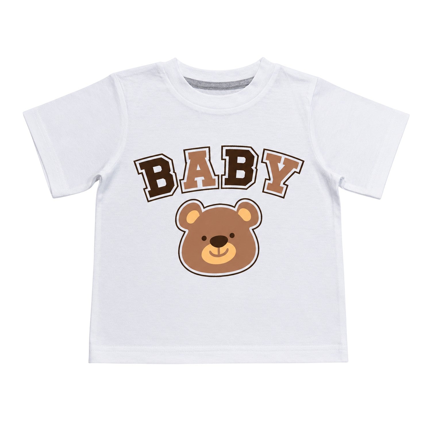 White - Front - Linea Childrens-Kids Teddy Bear Mothers Day Pyjama Set