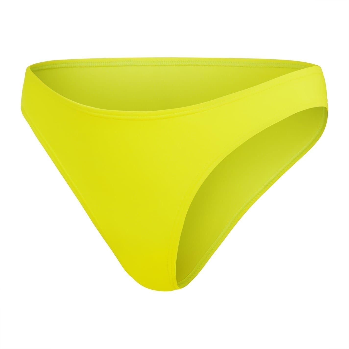 Blue - Close up - Speedo Womens-Ladies Logo Bikini Bottoms