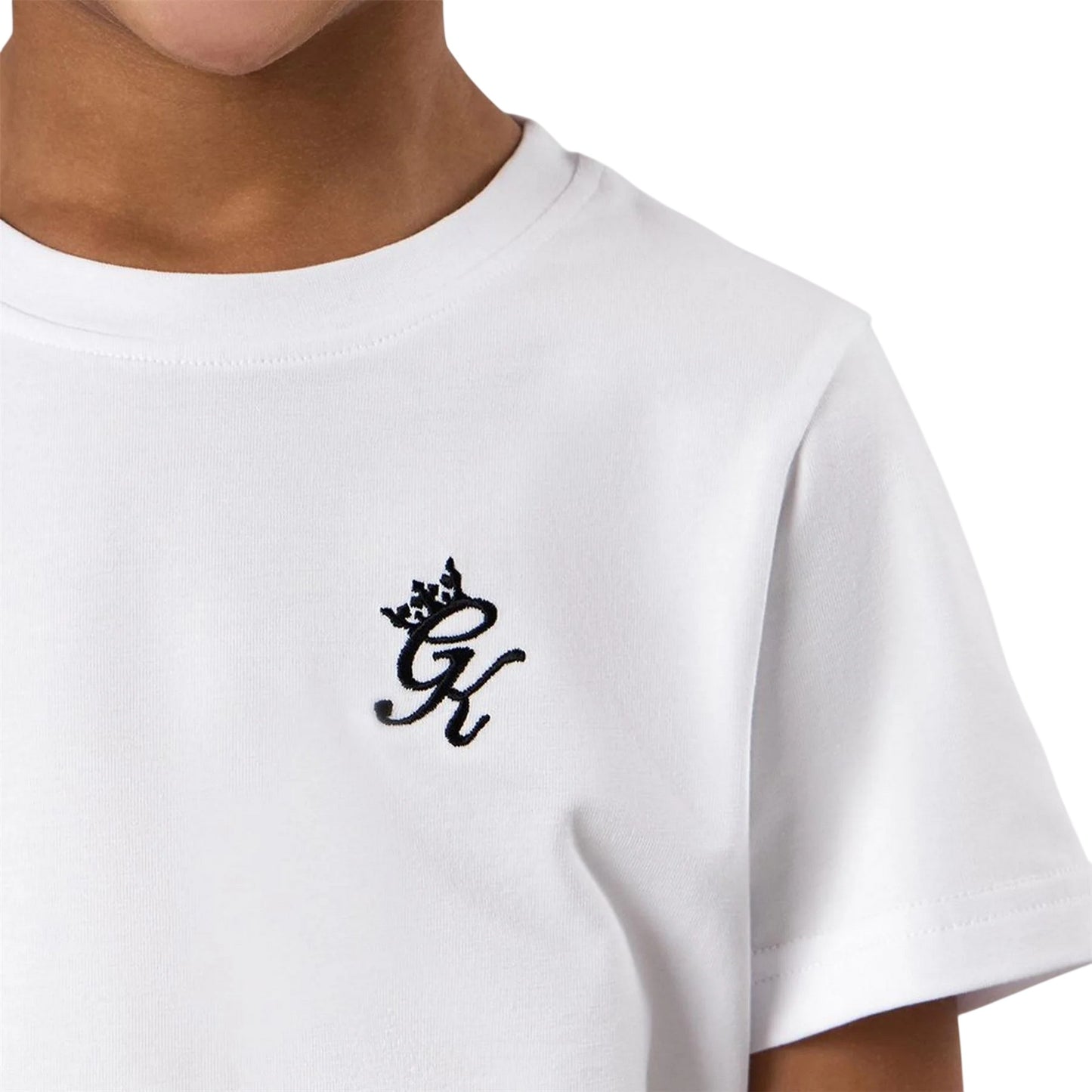 White - Side - Gym King Childrens-Kids Fundamental Mini T-Shirt