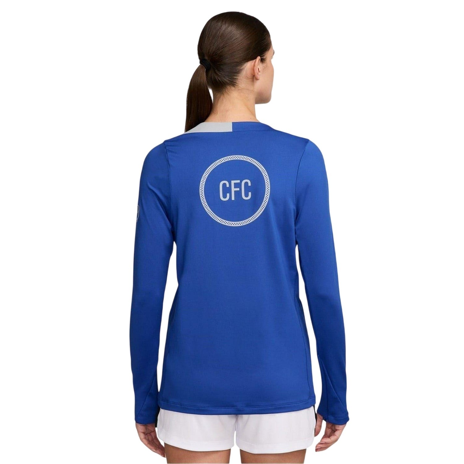 Blue-Silver - Back - Nike Womens-Ladies Strike 2025-2026 Chelsea FC Top