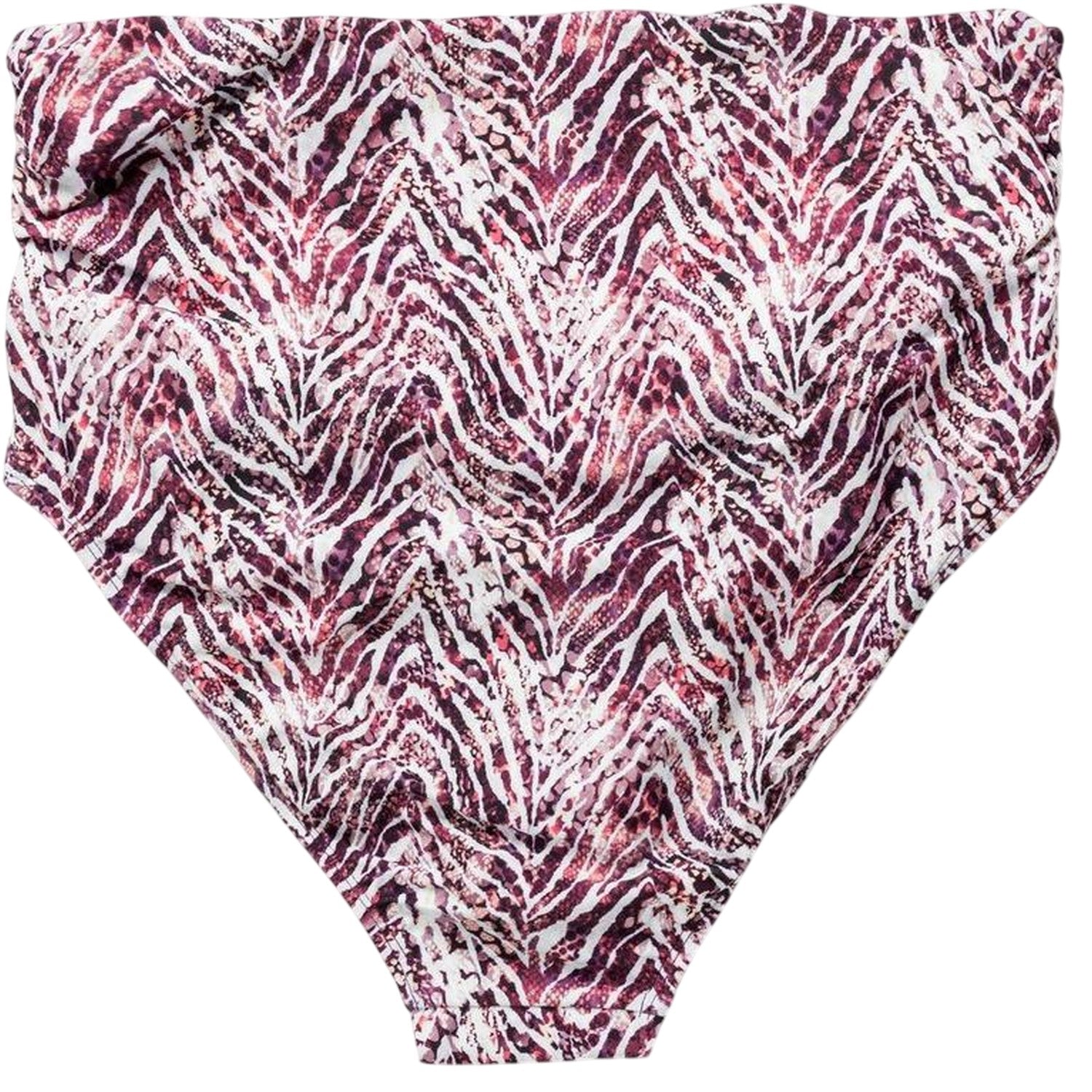 Pink - Back - Panos Emporio Womens-Ladies Zebra Print High Waist Swim Briefs